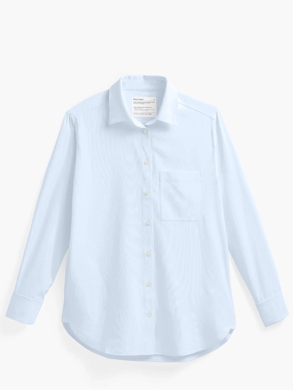 Ministry of Supply Women’s Fitted Button Down Shirt • Blue • Sz S
